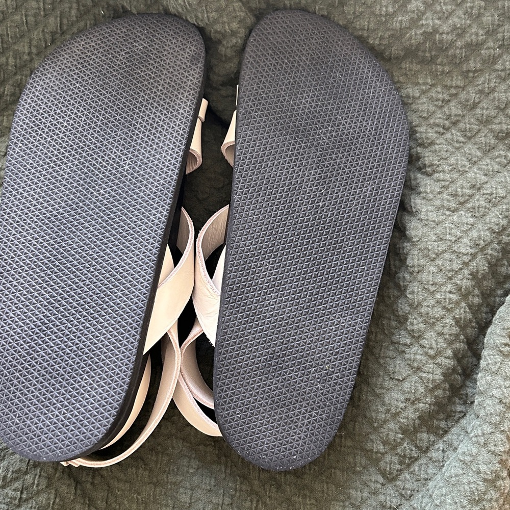 Liberte Leather Cream Strappy Sandals - Picture 5 of 5